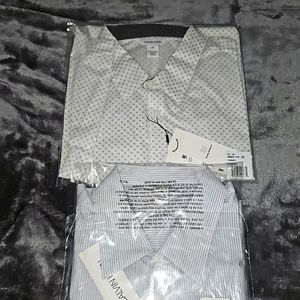 2 Calvin Klein Casual Button Up Shirts.BRAND NEW IN ORIGINAL PACKAGING!!